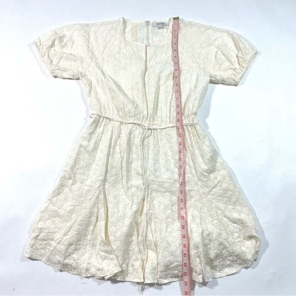 Madewell Eyelet Tie Mini Dress Ivory AL321 - Picture 8 of 10